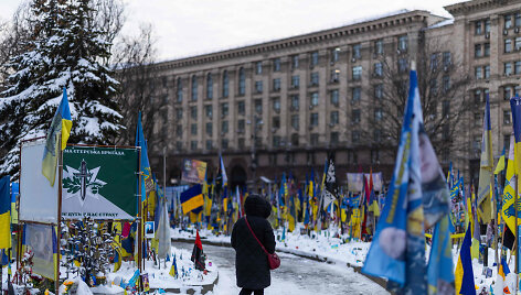 Memorialas karo Ukrainoje aukoms atminti  / HENRY NICHOLLS / AFP