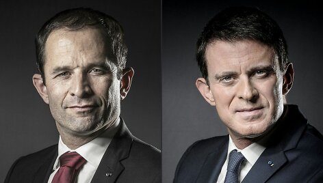 Benoit Hamonas ir Manuelis Vallsas