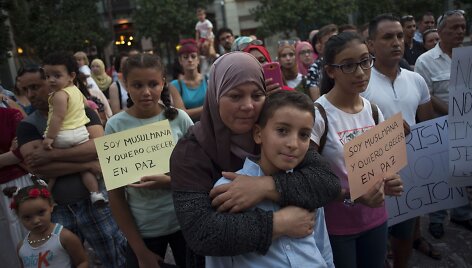 Ispanijoje po atakų musulmonai protestavo prie&scaron; antiislami&scaron;kus nusikaltimus