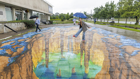 Vilniuje, prie Spaudos rūmų pristatytas didžiausias Lietuvoje 3D pie&scaron;inys