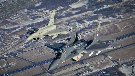 &bdquo;Eurofighter Typhoon&ldquo; ir MiG-29 naikintuvai