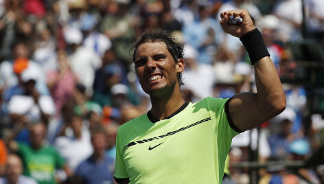 Rafaelis Nadalis &bdquo;Miami Open&ldquo; pusfinalyje nugalėjo Fabio Fogninį