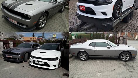 I&scaron; automobilių meistro kiemo Kretingoje pavogti &bdquo;Dodge&ldquo; automobiliai