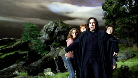 Emma Watson, Rupertas Grintas, Alanas Rickmanas ir Danielis Radcliffe'as filme „Haris Poteris ir Azkabano kalinys“