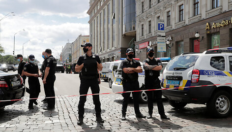 Policininkai Kijevo centre