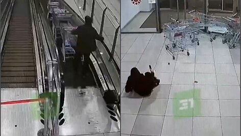 Prekybos centre vežimėliai numu&scaron;ė pirkėją