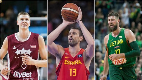 Kristapas Porzingis, Marcas Gasolis ir Jonas Valančiūnas