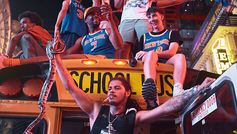 Niujorko naktis &bdquo;Knicks&ldquo; klubui tapus NBA čempionu
