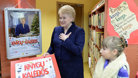 Dalia Grybauskaitė Antanašės kaimo bibliotekoje