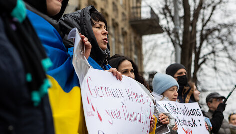 Protestas prie Vokietijos ambasados Vilniuje