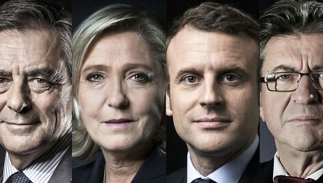F.Fillon'as, M.Le Pen, E.Macronas or J.L.Melenchonas