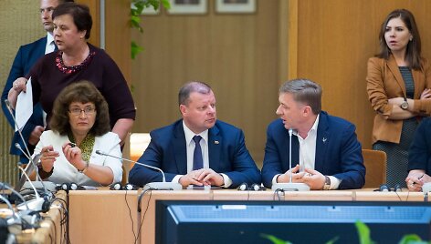 Rima Ba&scaron;kienė, Saulius Skvernelis, Ramūnas Karbauskis