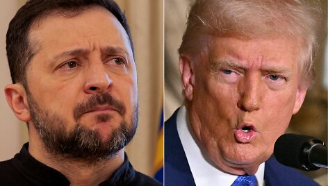 Volodymyras Zelenskis ir Donaldas Trumpas