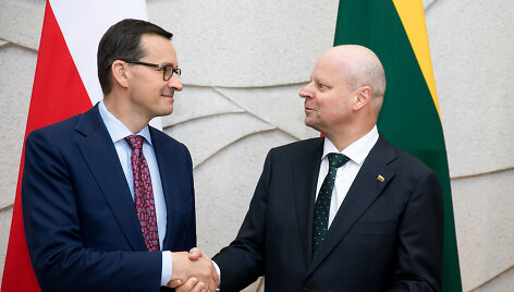 Saulius Skvernelis ir Mateuszas Morawieckis