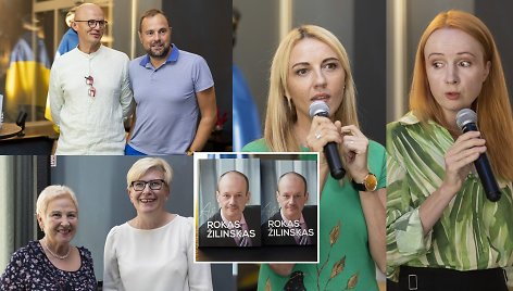 Knygos „Aš - Rokas Žilinskas“ pristatymo svečiai Edmundas Jakilaitis, Jogaila Morkūnas, Ingrida Šimonytė, Monika Žilinskaitė, Daiva Žeimytė-Bilienė