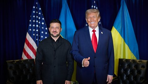 Volodymyras Zelenskios ir Donaldas Trumpas / Presidential Office of Ukraine / picture alliance / SvenSimon-ThePresidentialOfficeU