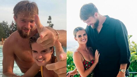 Domantas Sabonis su žmona Shashana