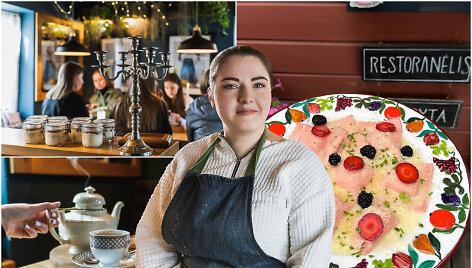 Restoranėlio Anyk&scaron;čiuose darbuotoja Anastasiia Demchenko puikiai kalba lietuvi&scaron;kai