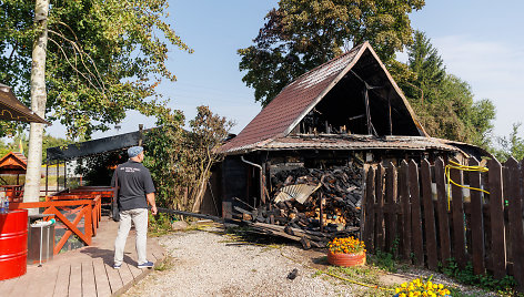 Gaisras nuniokojo restoraną