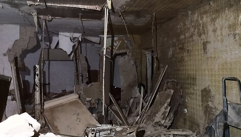 Rusnėje, &Scaron;ilutės gatvėje esančiame name, sprogo dujų balionas.
