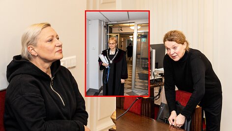 Teismo posėdis dėl galimų Justės Arlauskaitės-Jazzu ir jos motinos Auksės skolų