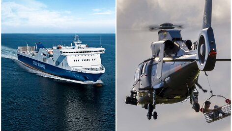 Keltas &bdquo;Victoria Seaways&ldquo; / Karinių oro pajėgų sraigtasparnis (asociatyvinės nuotr.)