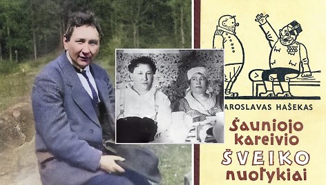 Jaroslavas Hašekas su antrąja žmona Aleksandra Lvova