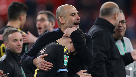 Pepas Guardiola švenčia titulą