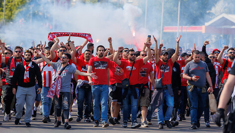 &bdquo;Olympiacos&ldquo; sirgalių eisena