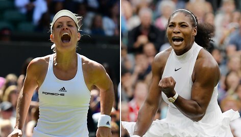 Angelique Kerber ir Serena Williams