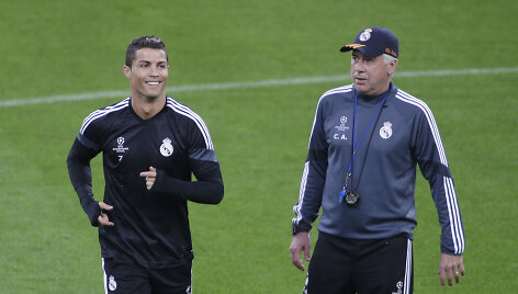 Cristiano Ronaldo ir Carlo Ancelotti