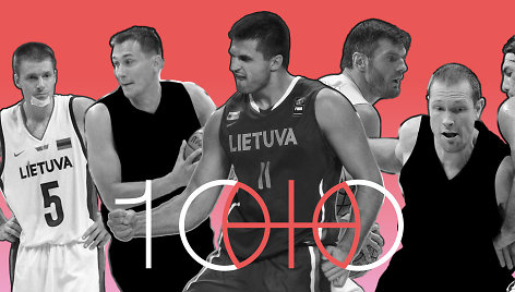 Viršuje – NBA žaidėjai: Lietuvos šimtmečio sunkiųjų krašto puolėjų TOP 10