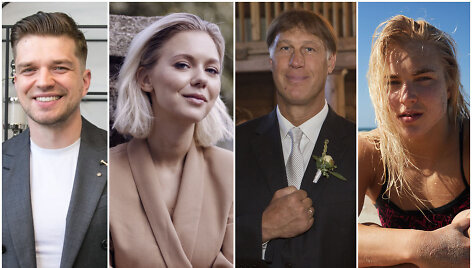 Jonas Nainys, Monika Linkytė, &Scaron;arūnas Marčiulionis, Rūta Meilutytė