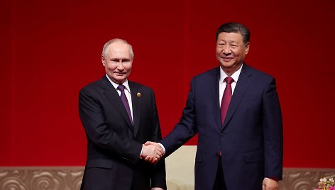 Rusijos prezidentas Vladimiras Putinas ir Kinijos vadovas XI Jinpingas