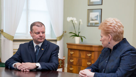 Saulius Skvernelis ir Dalia Grybauskaitė