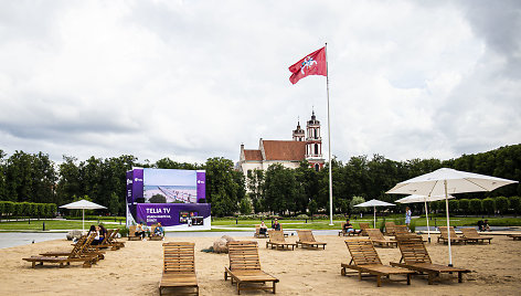 Paplūdimio atidarymas Lukiškių aikštėje