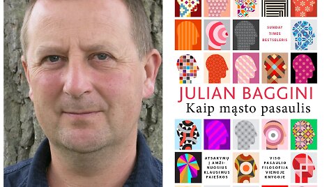 Julian Baggini (nuotraukos autorius Antonia Macaro) ir jo knyga &bdquo;Kaip mąsto pasaulis&ldquo;