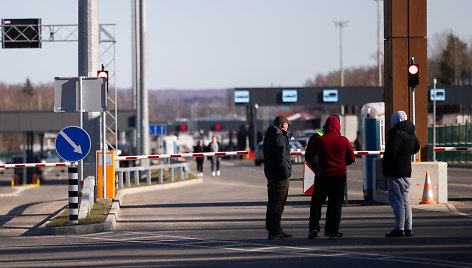 Automobilių eilė į Baltarusiją ties Medininkais