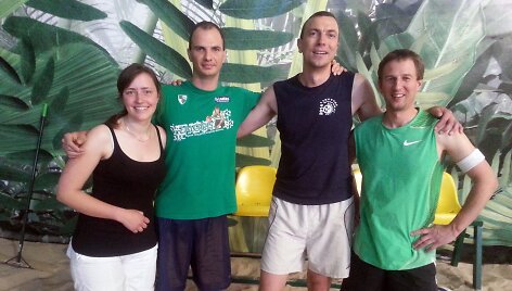 Nugalėtojų komanda (i&scaron; kairės): Edita Radzevičiūtė, Rafaelis Achmedovas, Saulius Tvirbutas, Vytautas Mickevičius 