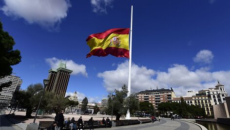 Ispanijos vėliava Madride