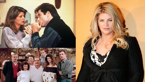Kirstie Alley, Johnas Travolta, serialo &bdquo;Cheers&ldquo; žvaigždės