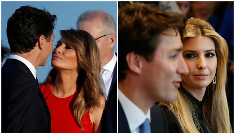 Melania Trump, Justinas Trudeau ir Ivanka Trump