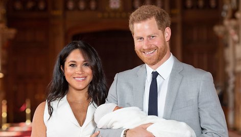 Meghan Markle ir princas Harry su pirmagimiu Archie