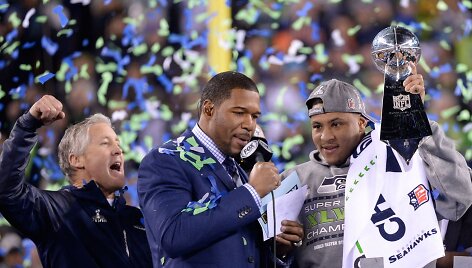&bdquo;Seattle Seahawks&ldquo; treneris Pete'as Carrollas &scaron;venčia pergalę