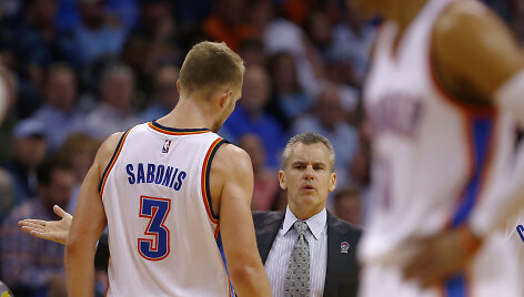 Domantas Sabonis ir Billy Donovanas