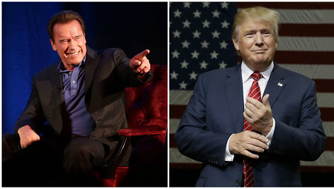 Arnoldas Schwarzeneggeris ir Donaldas Trumpas