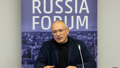 Gabrieliaus Landsbergio ir Michailo Chodorkovskio spaudos konferencija