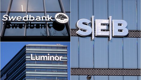 „Swedbank“, „Luminor“ ir SEB bankai