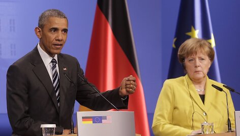 Barackas Obama ir Angela Merkel