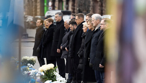 Minimos ketvirtosios karo Ukrainoje metinės / UKRAINIAN PRESIDENTIAL PRESS SER / via REUTERS
